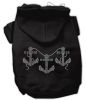 Black Rhinestone Anchors Hoodies