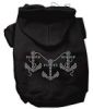 Black Rhinestone Anchors Hoodies