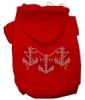 Red Rhinestone Anchors Hoodies