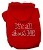 Red It's All About Me Rhinestone Hoodies
