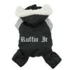 Ruffin It Dog Snowsuit Harness - Black and Gray